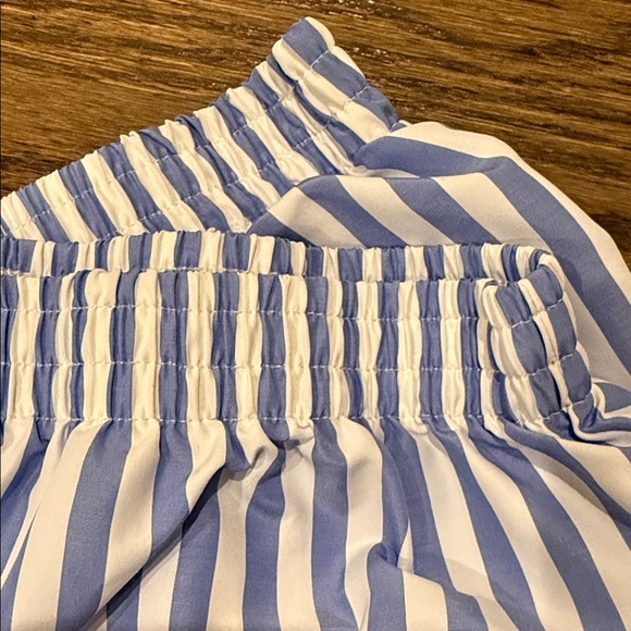 Amazon Essentials Blue and White Striped Women Shorts - Picture 5 of 7